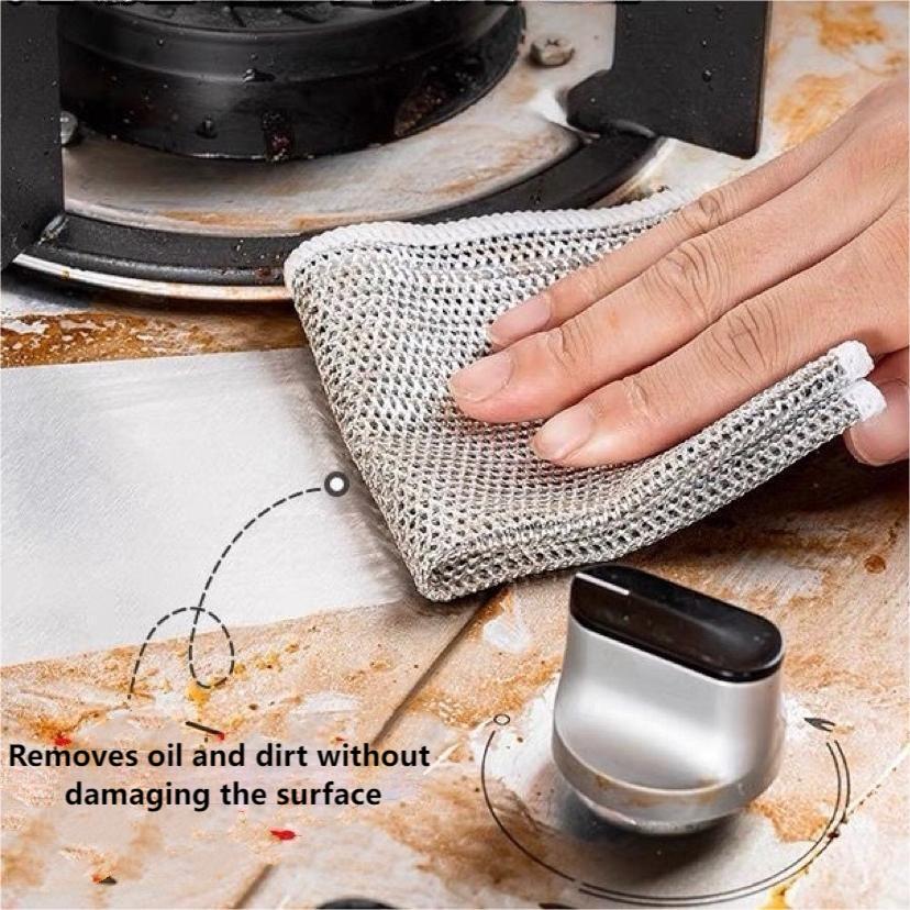 Multipurpose Wire Dishwashing Rags For Wet (Pack of 8)