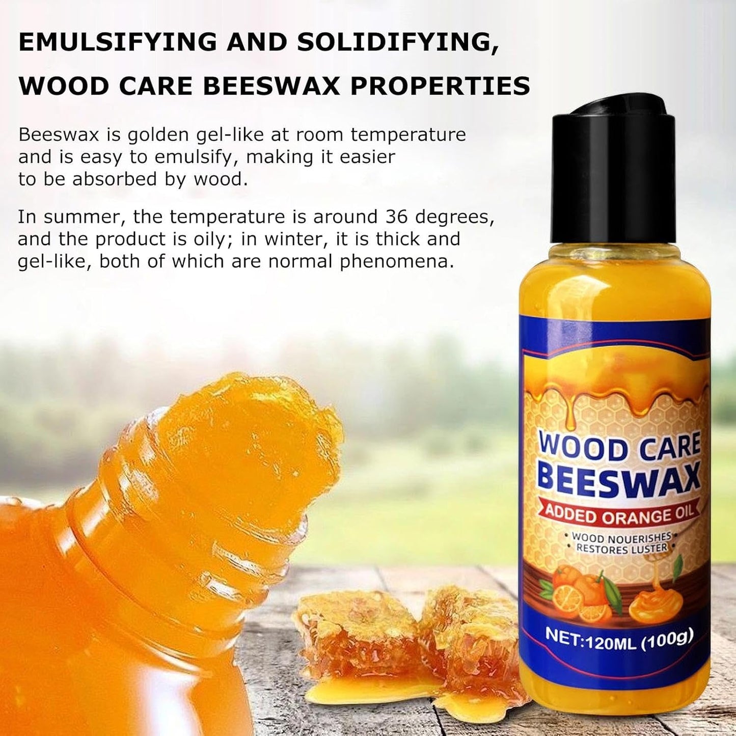 š„Natural Beeswax & Orange Oil Wood Conditioner