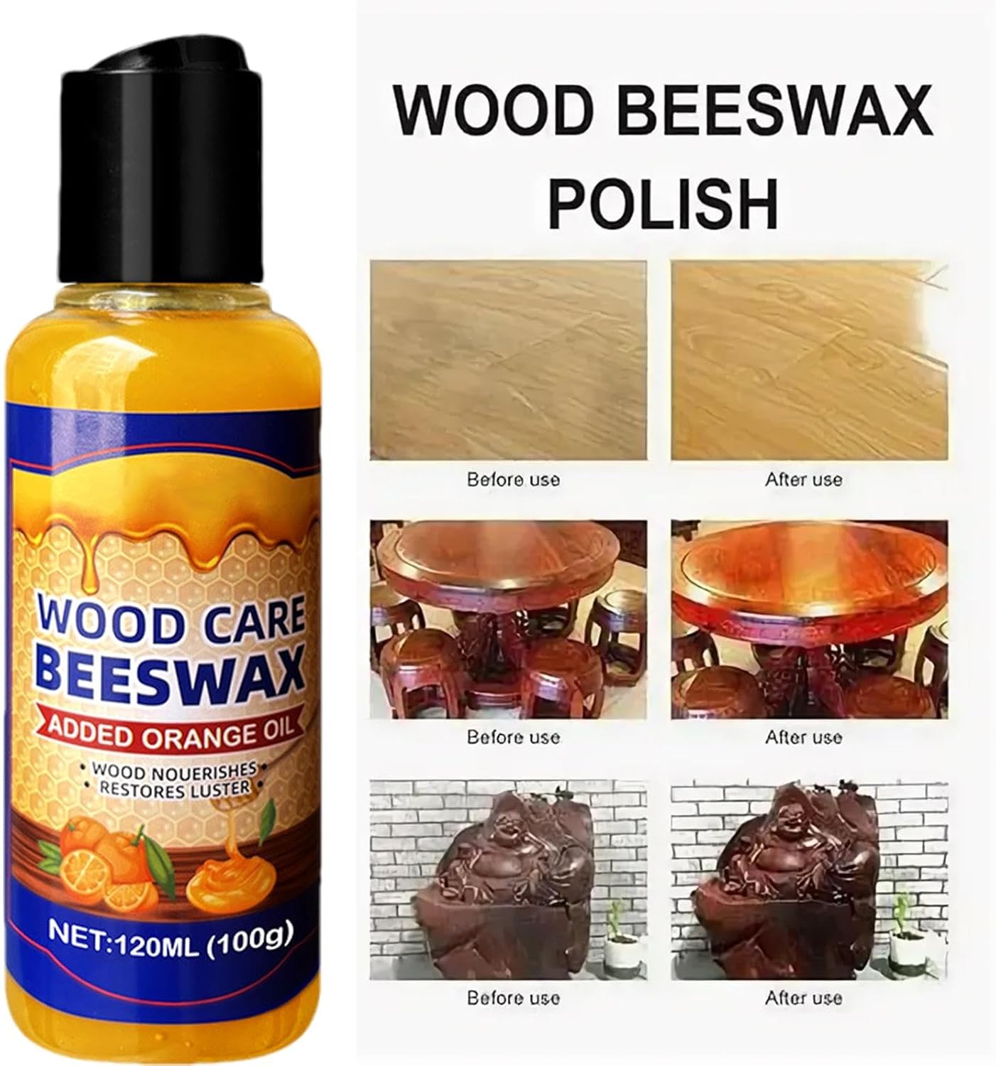 š„Natural Beeswax & Orange Oil Wood Conditioner