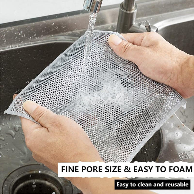 Multipurpose Wire Dishwashing Rags For Wet (Pack of 8)