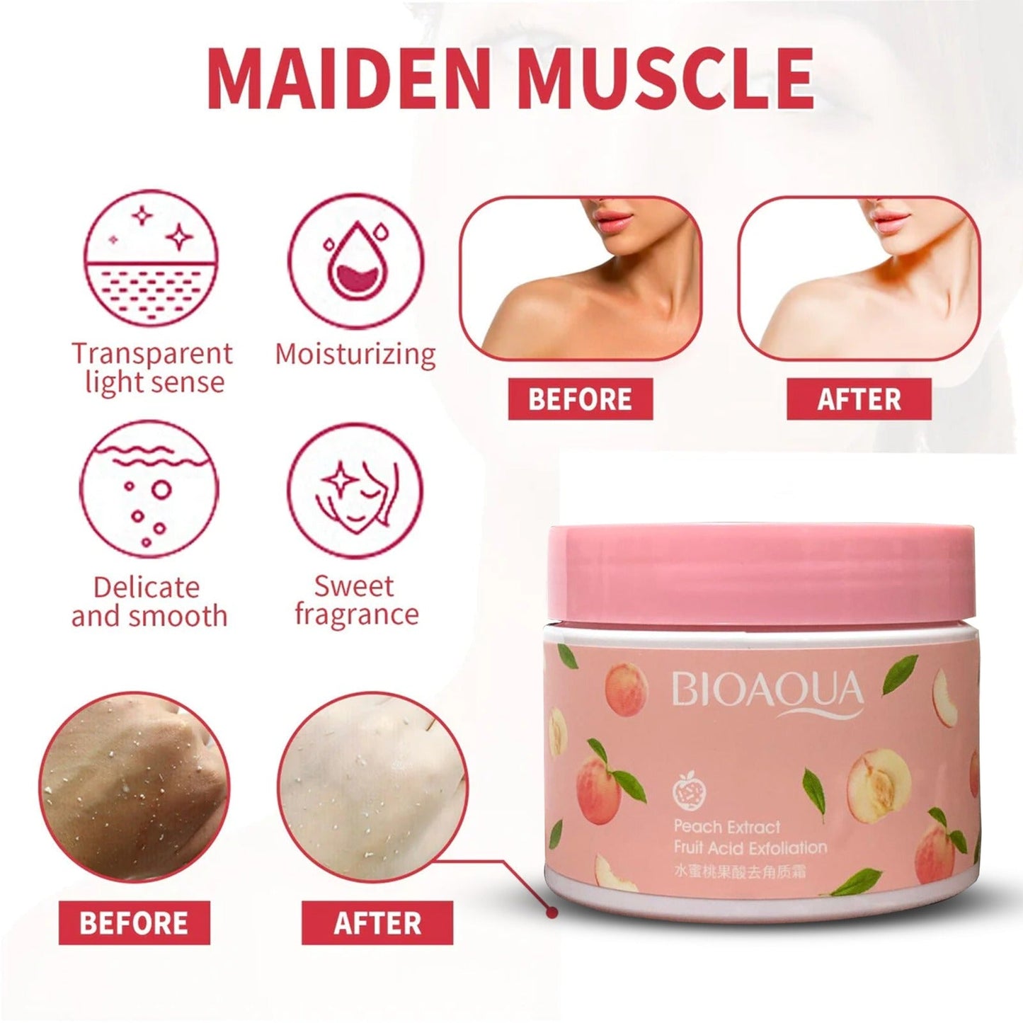 BioAqua™️ Peach Exfoliation Scrub Gel