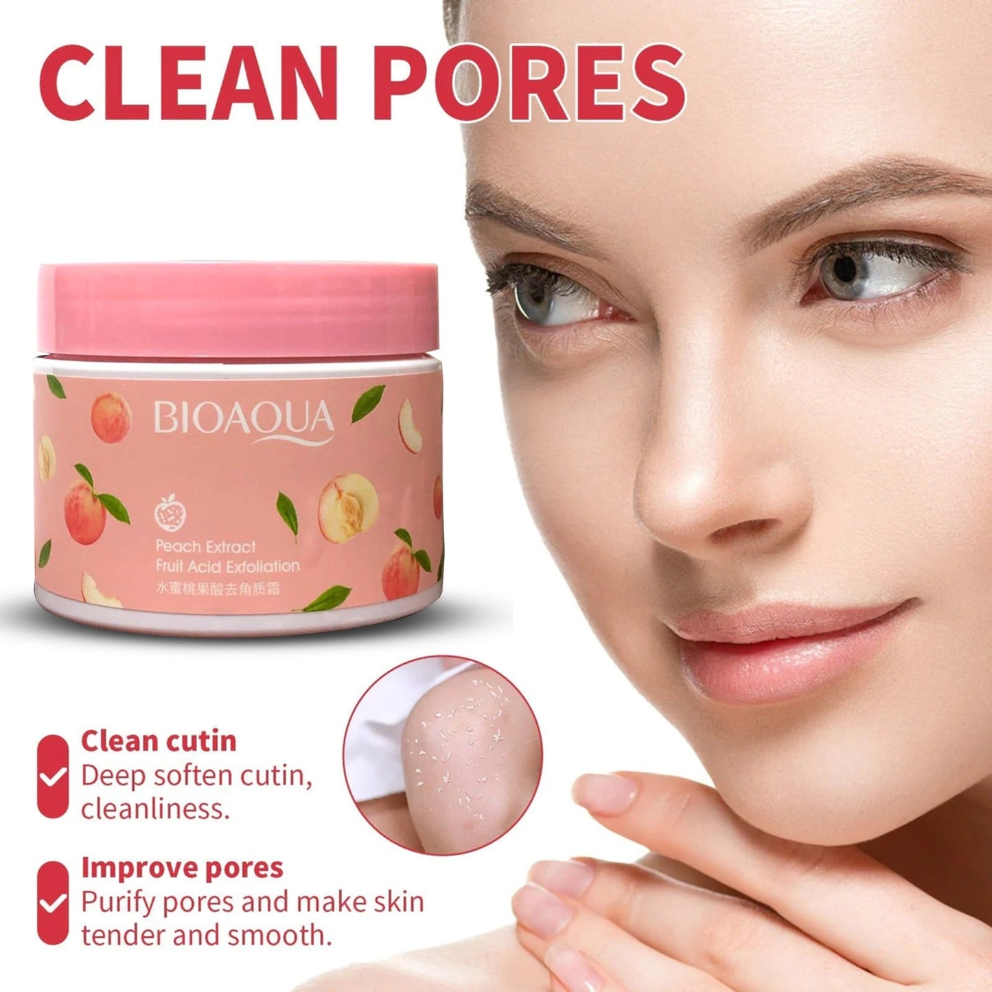 BioAqua™️ Peach Exfoliation Scrub Gel